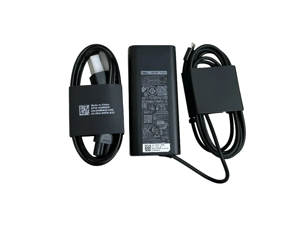 [AC-DL65W-USBC-NEW] AC Adapter Original Dell Laptop Charger 65W Watt USB Type C AC Power Adapter LA65NM190 HA65NM190 DA65NM190 Include Power Cord for Dell XPS 12 9250, XPS 13 9350 Compatible with XPS Series and Latitude 5000 Series