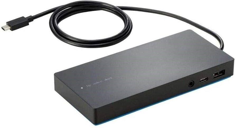 Renewed HP Elite USB-C Docking Station Y0K80AA 844549-001 With 65W AC HDMI DisplayPort Ethernet & 90 Days Warranty