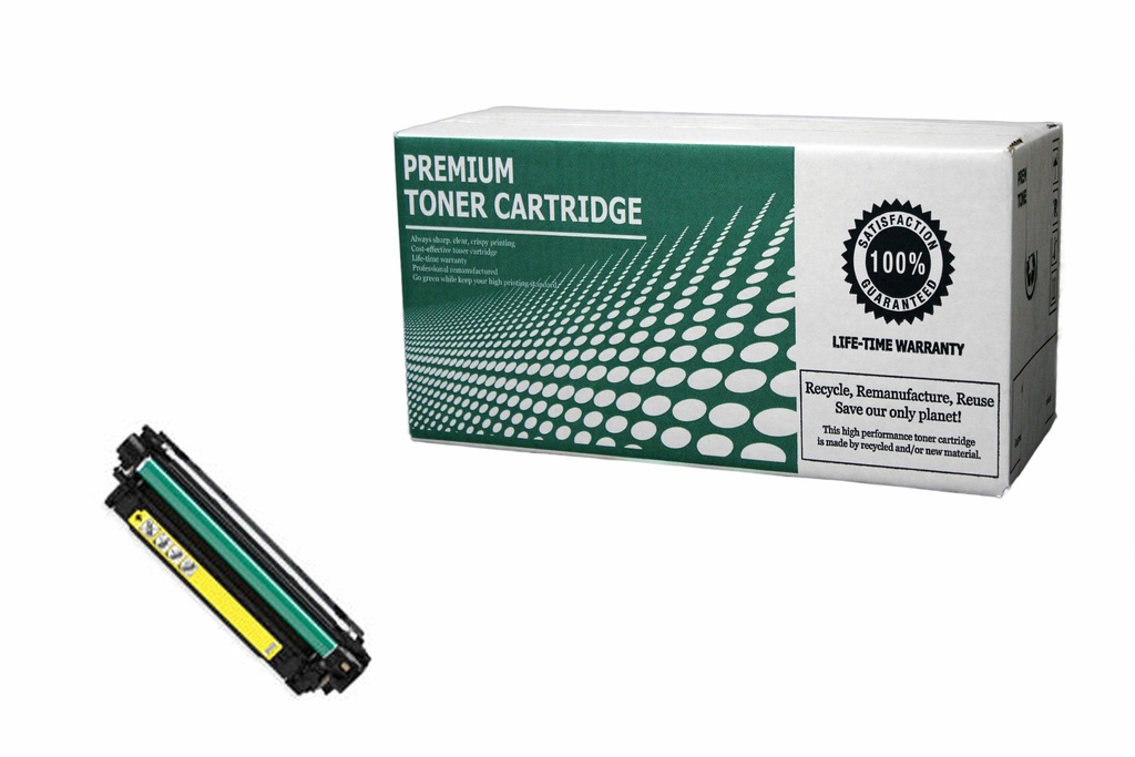 [HPCE262A] Remanufactured Toner Cartridge HPCE262A Replacement for HP CE262A Used for HP Color Laserjet CP4025 CP4525 Series Yellow 11,000