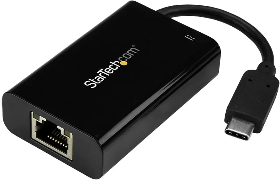 StarTech.com USB-C to Gigabit Ethernet Adapter, Thunderbolt 3 /4 Compatible, RJ45 LAN Network Converter, Windows & Mac