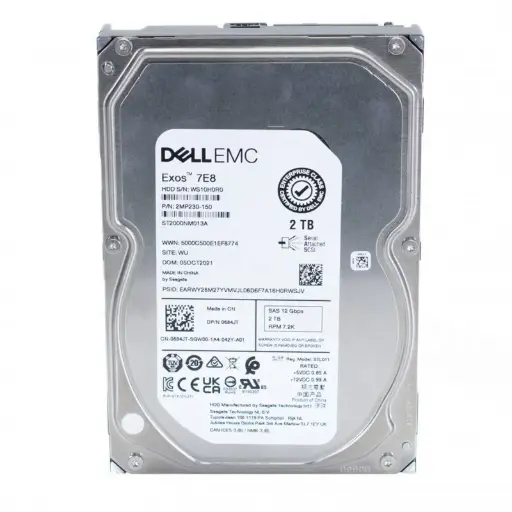 [HDD-DL-2TB-3.5] HDD Dell 2TB 3.5" 7200 RPM SATA 6Gbps Internal Hard Drive for Desktop