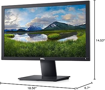 [DLP2016] Renewed Dell P2016 20" Widescreen 1400 x 900 LED-Lit DisplayPort 1.2 VGA With Stand Black With 90 Days Warranty