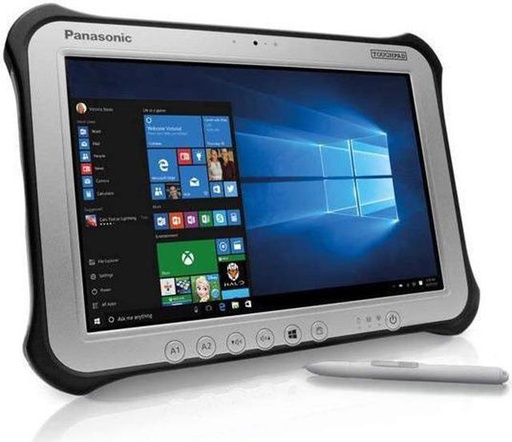 [PATPFZ-G1-MK5-i5-7U] Renewed Panasonic ToughPad G1 FZ-G1 MK5 Intel Core i5-7300U@2.60GHz 10.1 Gloved Multi Touch + Digitizer 8GB 256GB LAN Port 4G LTE Webcam Windows 10 WIFI Bluetooth With 90 Days Warranty